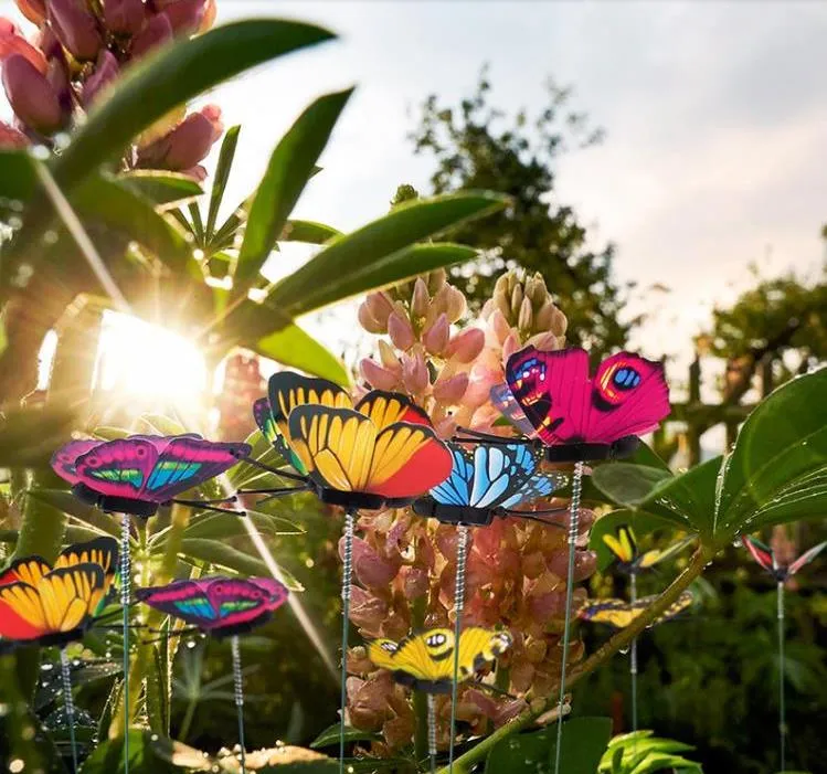 Yard Garden Decorations Colorful Butterflies Planter... From ...