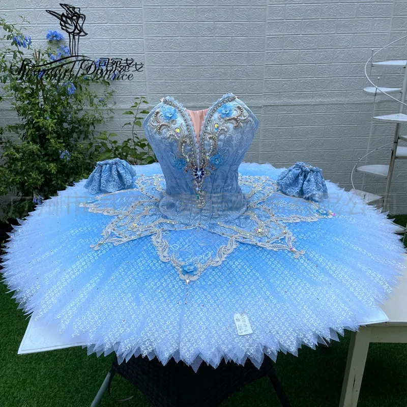 Novo chegada adulta azul adormecido beleza profissional de balé fases fases tutu concurso ballet tutu bt4167