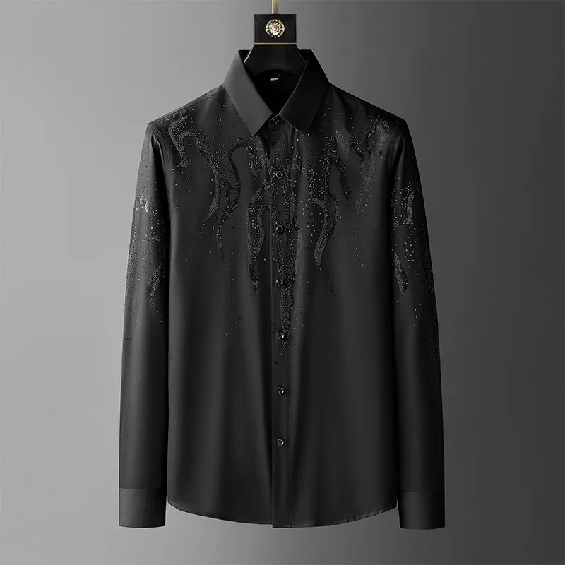 Mens Dress Shirt Slim Fit Single Breasted Polyester Broadcloth Long Sleeve  Black White from Dhgate Mens Dress Shirts - price 58.02