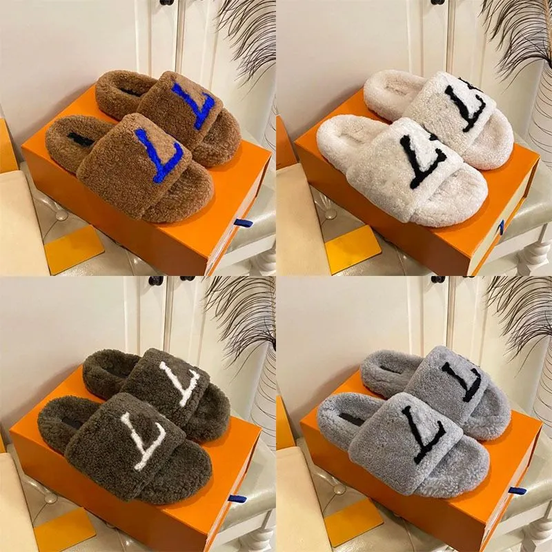 Fuzzy designer slippers hot sale