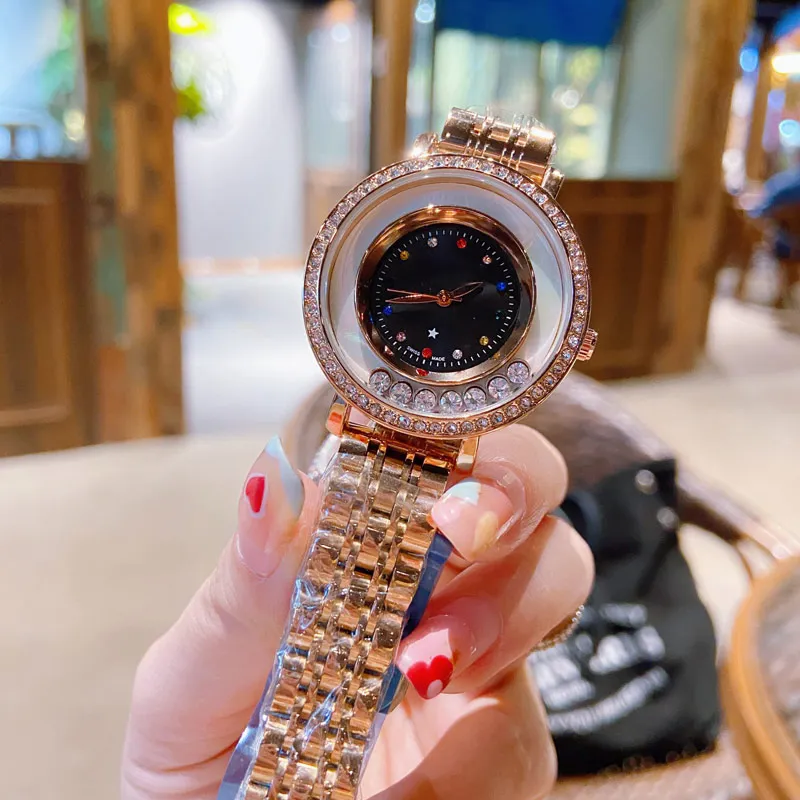 Fashion Diamond Womens Watches Top Brand Designer Rostfritt stål Band 32mm Luxury Lady Watch Crystal Arm Wristwatches For Women Birth192m