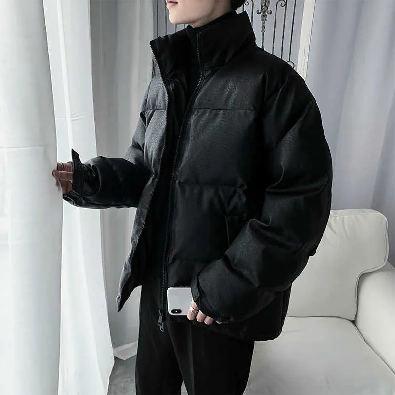 남자 재킷 가을 코튼 재킷 남자 캐주얼 겨울 옷 한국어 스탠드 스탠드 칼라 푹신한 재킷 패션 소년 코트 두꺼운 파카 남자 xxl g221013