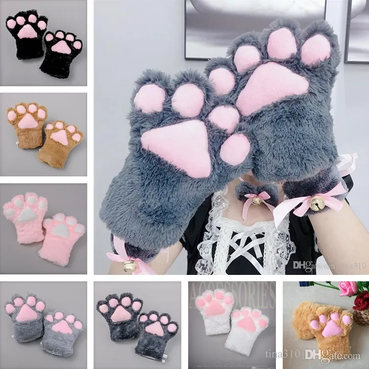 Fournitures de fête Sexy La femme de ménage chat mère chats griffe gant Cosplay accessoires Anime Costume Gants En Peluche Paw Partys gants Fournitures