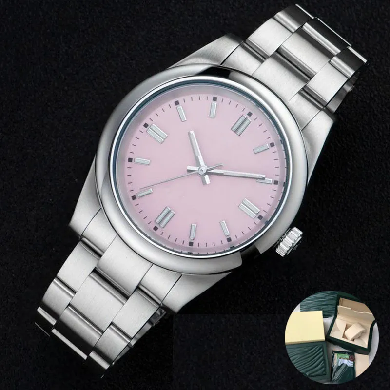 청록색 여성 시계 자동 시계 Sapphire 31/36/41mm 스테인레스 스틸 광장 애호가 Montre Blue Oyster RXL 영구 모션 방수 손목 시계