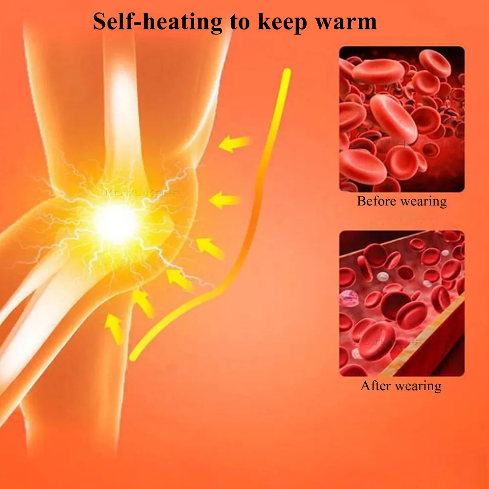 Tourmaline Self Heating Knee Pads 따뜻한 지원 자기 치료 무릎 통증 완화 관절염 무릎 슬개골 마사지 슬리브