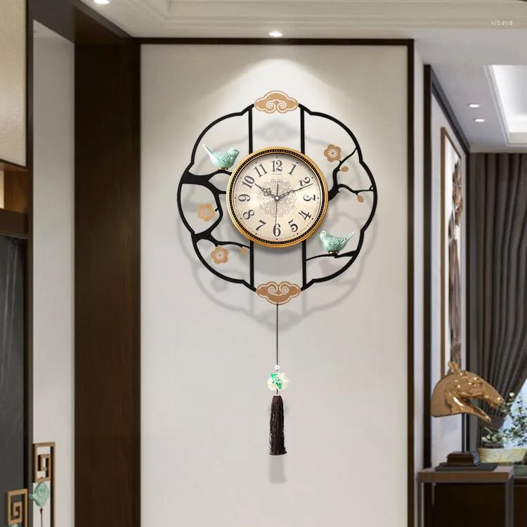 Orologi da parete Classico Orologio cinese Moda Moderno Creativo Antico Lusso Soggiorno Zegar Scienny Grande EB50WC