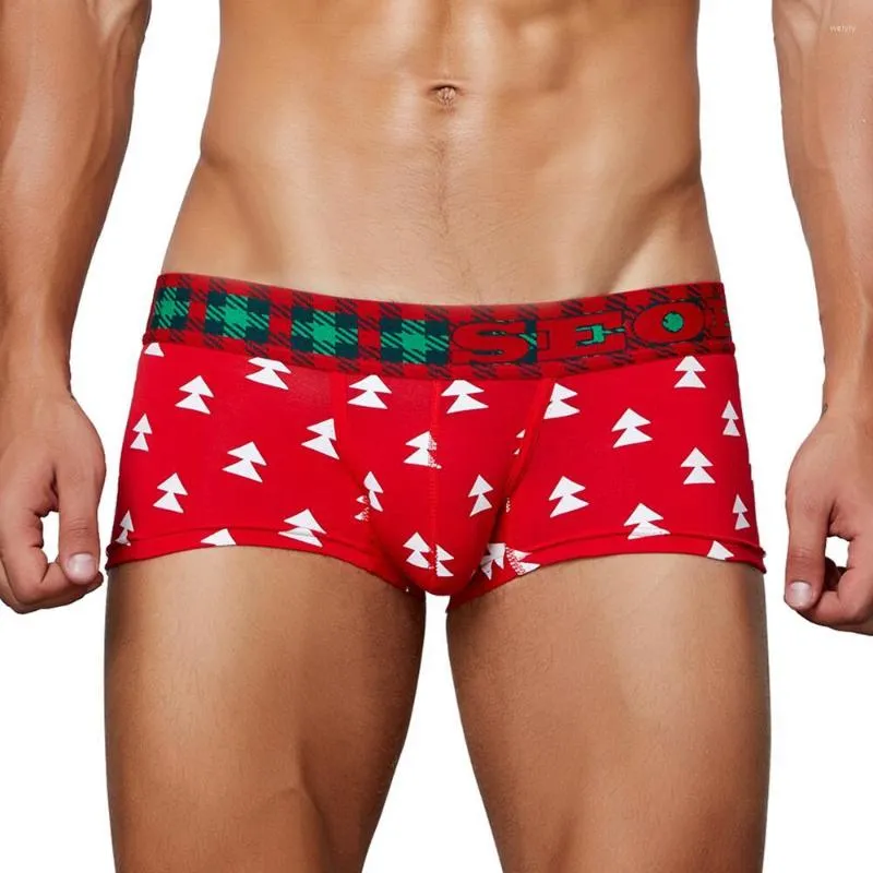 Underpants SEOBEAN Christmas Underwear Men'S Cotton Boxer