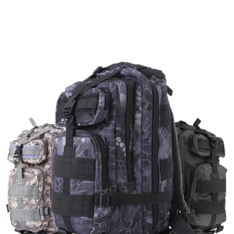 Torby turystyczne 3P TAKTICAL Plecak Army Wojsko Oxford Molle Bag 30L do biwakowania wspinaczki podróżne Trekking Trekking Camuflage Sport Plecak L221014