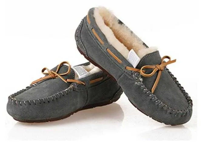 Chaussures de neige bottes bottes chaudes chaussures bottes en cachemire haut classique véritable peau de mouton en cuir mat garder vente chaude Aus avec nœud