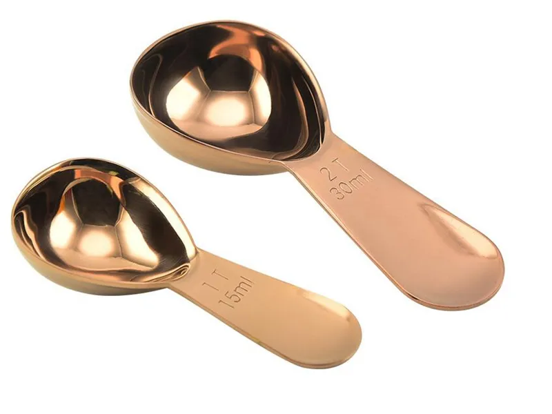 50 st 15 ml 30 ml Rosegold Silver Coffee Scoop Stainless Steel Coffee Scoops