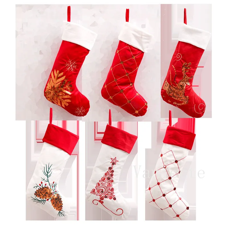 زينة عيد الميلاد عيد الميلاد المطرزة مخزن عيد الميلاد جوارب عيد الميلاد جيفت الأطفال أطفال XMAS Stocking T9I002124