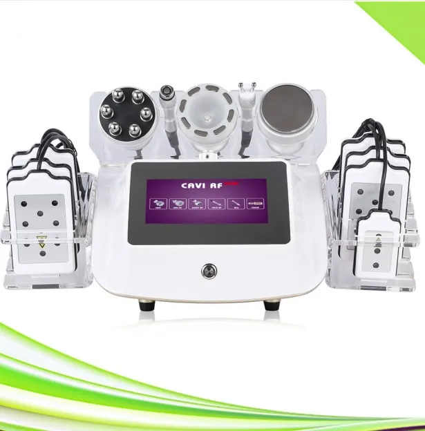 Machine de levage de fesses sous vide Cavitation ultrasonique Laser RF Lipo Ceinture portable 6 en 1 Coussinets Radio Fréquence Soins de la peau Fat Cavitation Lipolaser Kim 8 Système minceur