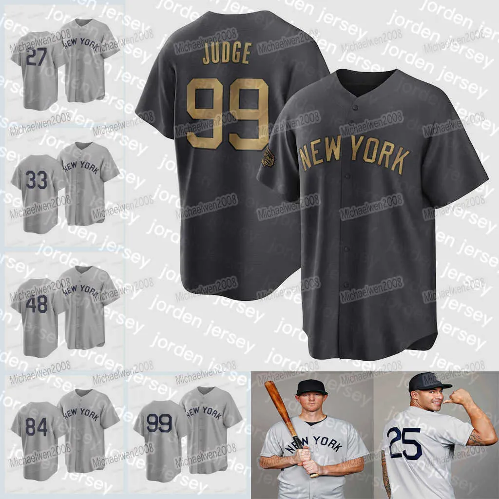 Honkbalshirts NEW College Baseball Wears Aaron Judge Yankees 2022 All Star Game Jersey Nestor Cortes Giancarlo Stanton Clay Holmes Andrew Benintendi Luke