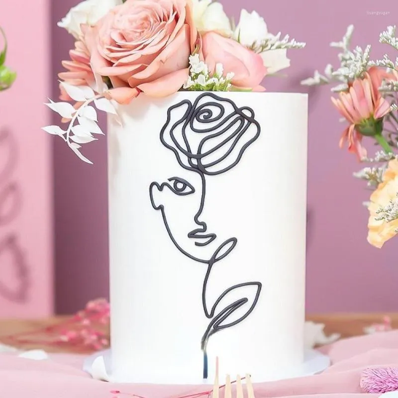 Abastecimento festivo de bolo de aniversário de acrílico decoração de capa personalizada para feminino decoração para festas de decoração de garotas decoração