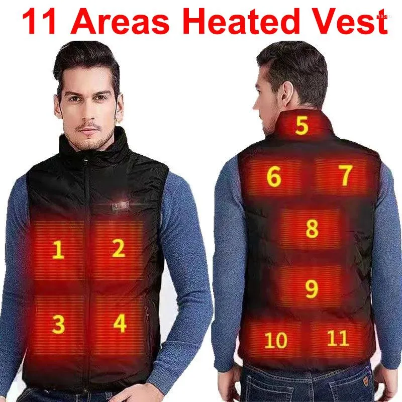 Gilet da uomo Gilet riscaldante da uomo Piumino USB Giacca senza maniche Uomo Gilet riscaldato elettrico invernale Piumino Techwear