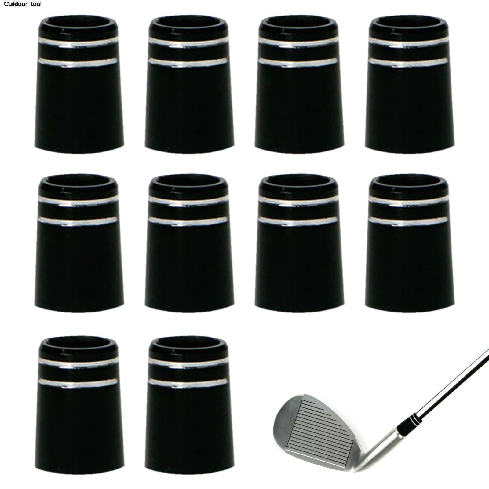 New 10Pcs Black Plastic Golf Ferrules For 0.370 Tip Irons Shaft Club Shafts Sleeve Adapter Replacement 19mm Accessories