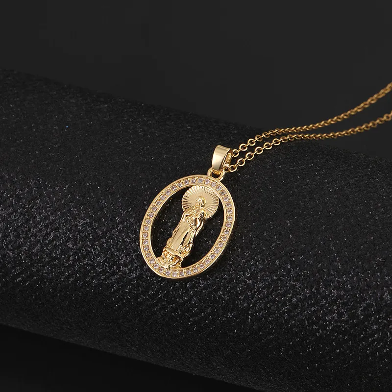 Catholic Jewelry For Men Stainless Steel Religious Pendant Necklace ...