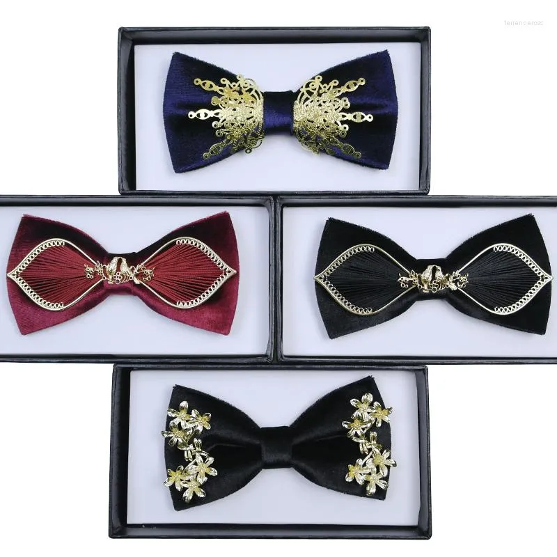 Papillon Cravatta di lusso per uomo Matrimonio Accessori reali Marchio di design originale Regali farfalla vintage Cravatta da uomo formale