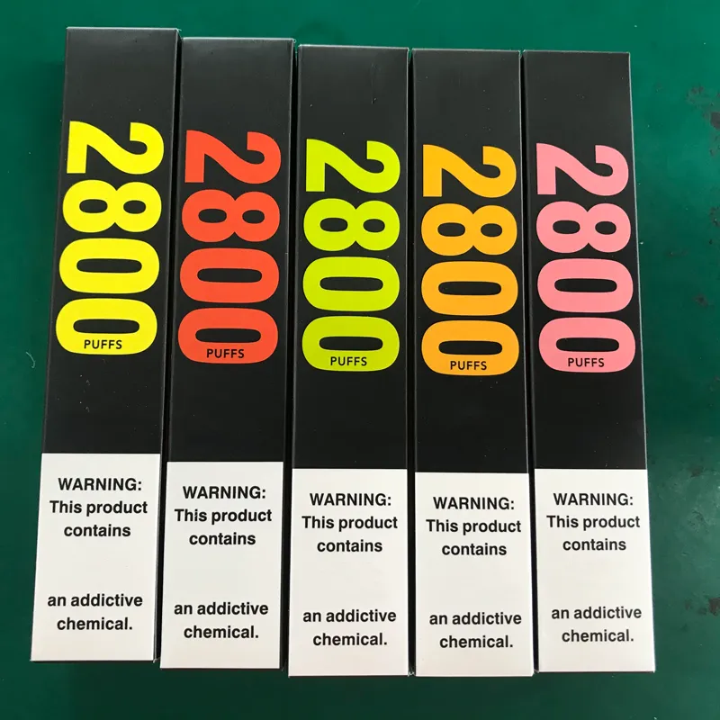 Hot Puff Flex Bars stylo vape jetable kits de cigarettes E 2% 5% 2800 bouffées 8ML préremplies 28Colors VS xxl Plus MAX