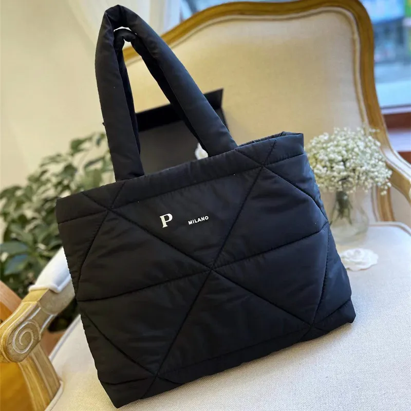 Winter Cotton Travel Tote Designer Luxury Shoulder Bag For Women
