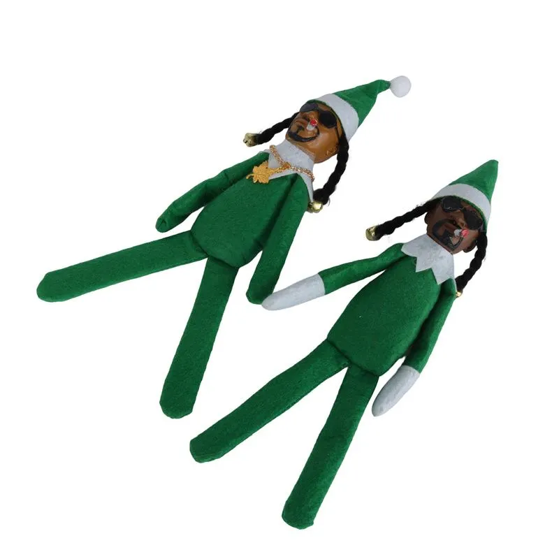 Snoop on the Stoop Christmas Elf Doll Spy en una decoración de la fiesta del festival de año nuevo de los juguetes doblados