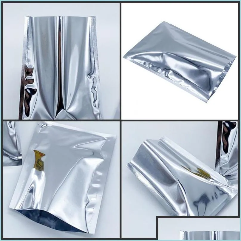 Storage Bags Sier Aluminium Foil Bags Heat Seal Vacuum Pouches Bag Dried Food Powder Storage Mylar Packing Bag3 85 S2 Drop Delivery Dhh1R