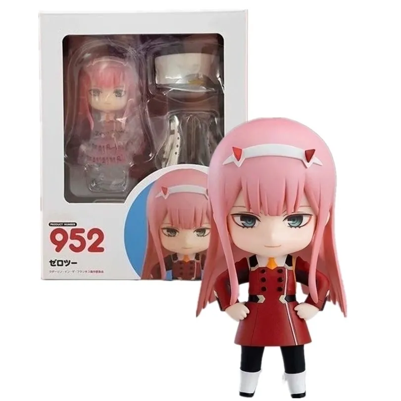 Darling en el Franxx 002 Zero Two PVC Figura de acción Juguetes 100 mm Anime Qver 952 # Figura de juguete 220520