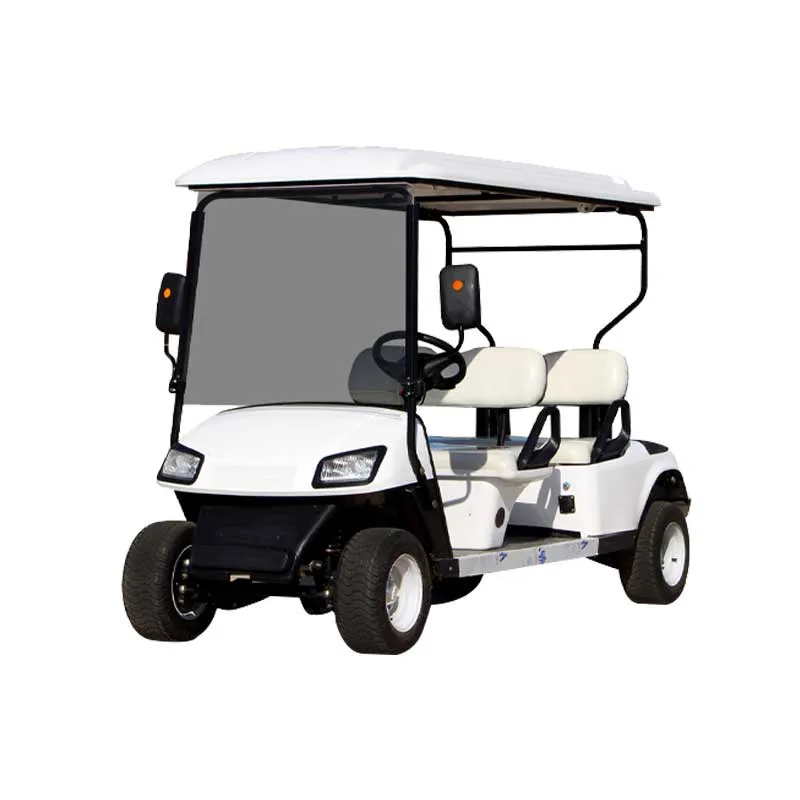 Golf Çift Sıralı Koltuk Elektrikli Otomobil Sepeti Av Tur Tur Dört Tekerlek Sağlam Renk İsteğe Bağlı Özel Modifikasyon