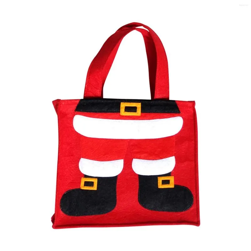 Bolsas de armazenamento Bolsa de bolsa Elf Compras portátil com alça para a decoração de casa decoração de pano de garrafa prática Candy Papai Noel Presente Reutilizável