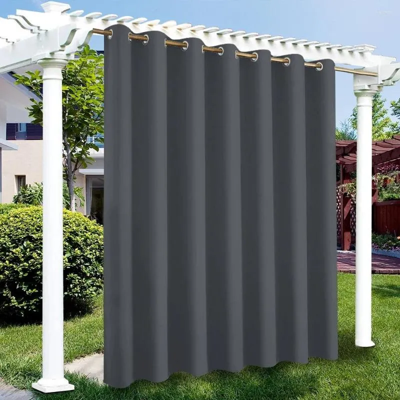 Tenda oscurante per esterni per patio Tende per finestre impermeabili antivento Passacavo nella parte superiore inferiore Tende da giardino isolate termicamente