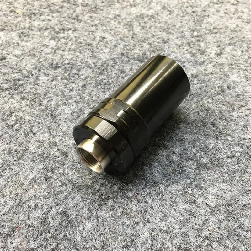 1,1''OD MAX L 6,4'' rostfritt stål 1/2-28 Modulära skruvkoppsatser 1/2x28 5/8-24 ändlock JIG 9/32 booster svart