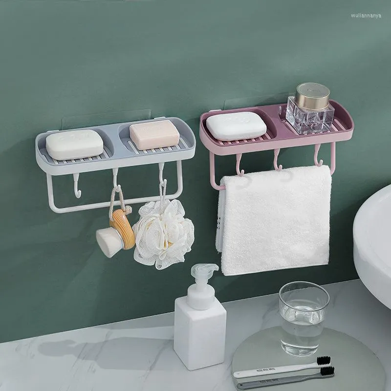 Soap Dishes And Dispensers Bathroom Shelves Toilets Vanity Tables Towel Storage Perforation Free ...