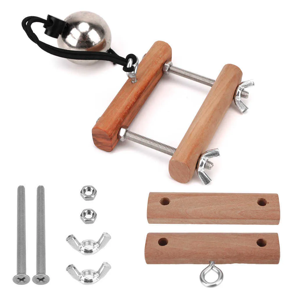 Beauty Items Wooden Stretcher Metal Ball Male Penis Training Testicle Crusher Scrotum Pendant Rings Clamp sexy Toys