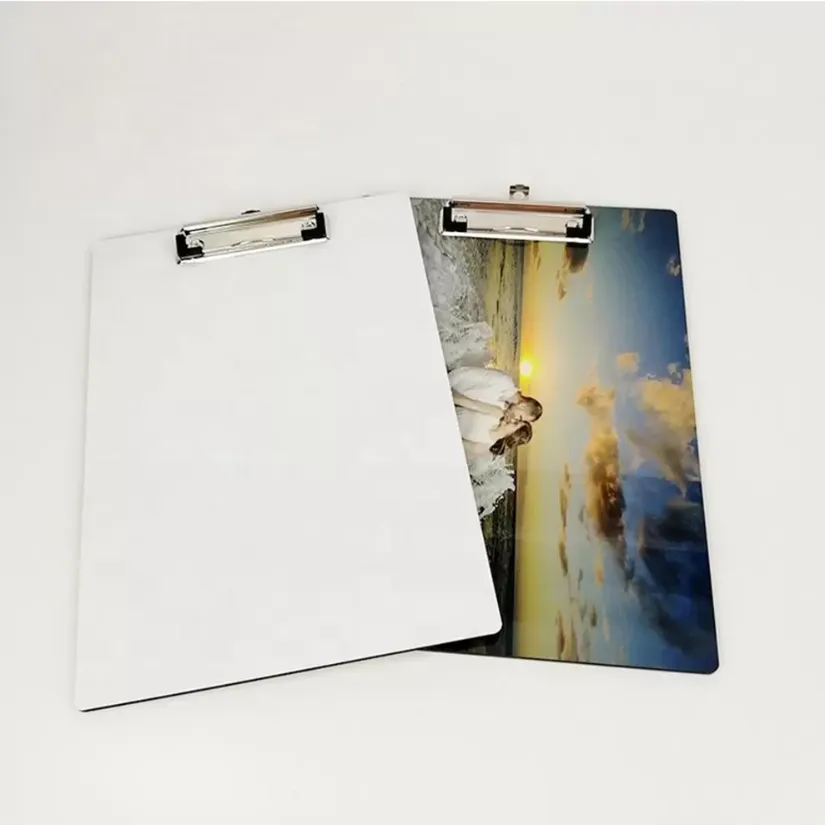 Sublimation A4 presse-papiers recyclé porte-documents blanc blanc profil Clip lettre fichier papier feuille fournitures de bureau P1018