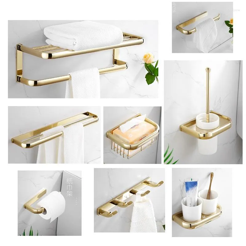 Bad-Zubehör-Set, Bronze, Badezimmer-Accessoires, Hardware, goldener Haartrockner, Mantel, Handtuch, Regal, Schiene, Bar, Dusche, Seifenschale, Halter, Toilette