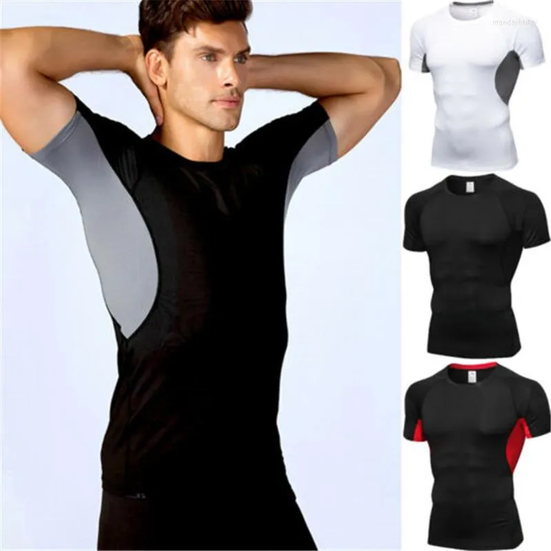 Men's T Shirts US Men Sports Gym T-Shirt Bodybuilding Fitness Training Workout Muscle Tee Tops