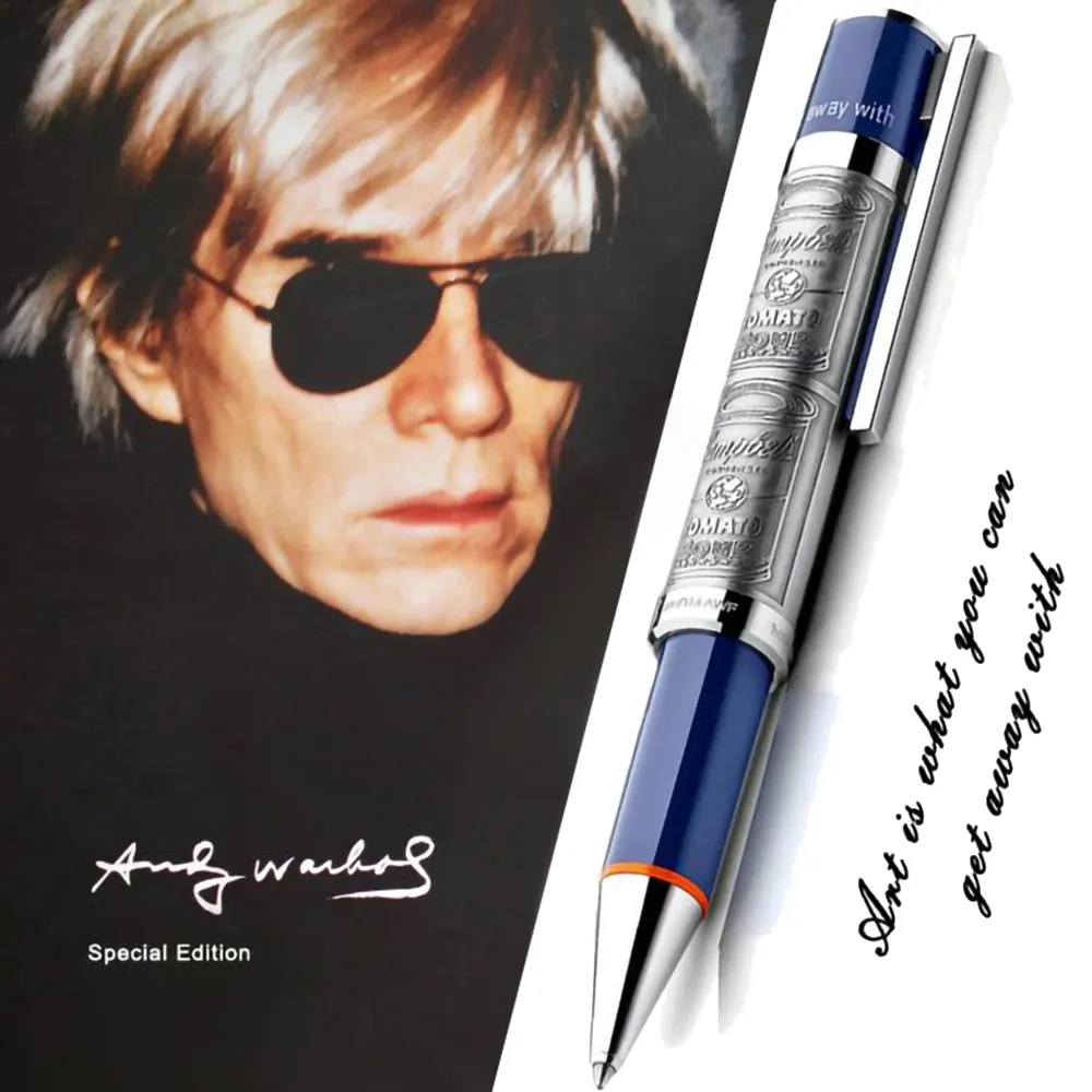 Limited Edition Collection Pen Andy Warhol Reliefs Barrel Metal Ballpoint Pen Piss Pisanie Budzki Materiały szkolne