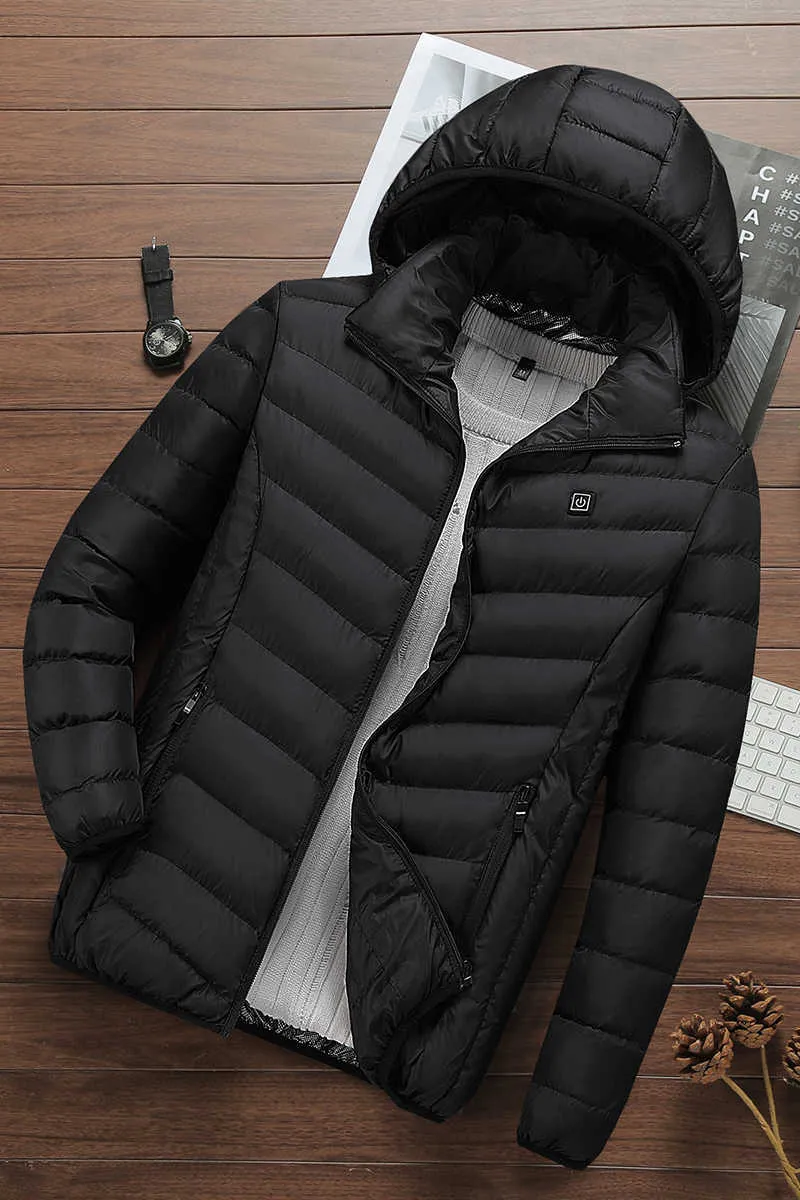 Men's Jackets Men's smart heating warm cotton clothing USB heating simple fashion without fear of cold G221013