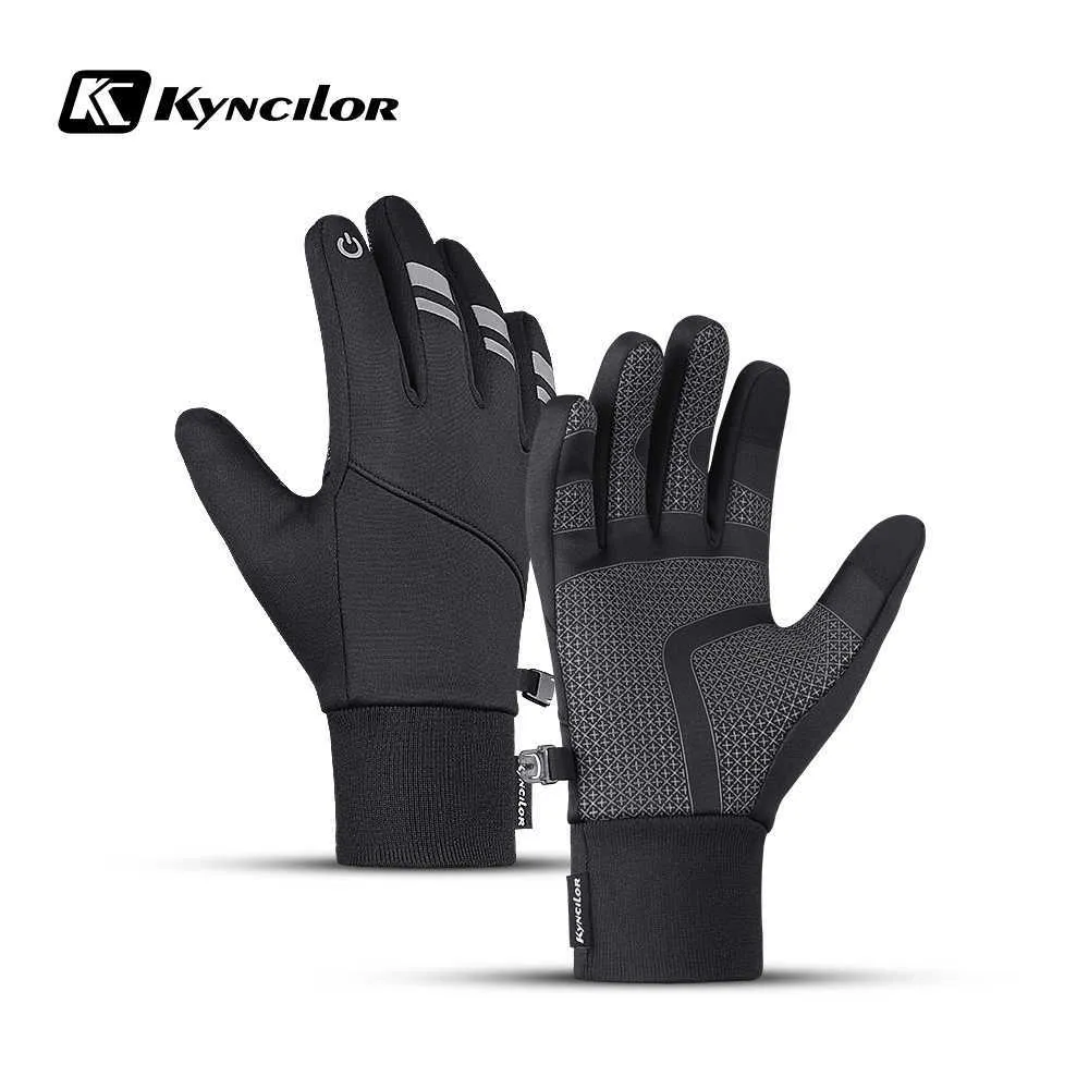 Gants de ski hommes hiver gants de cyclisme écran tactile étanche coupe-vent vélo sport mitaine chaud polaire vélo moto ski gants d'équitation L221017