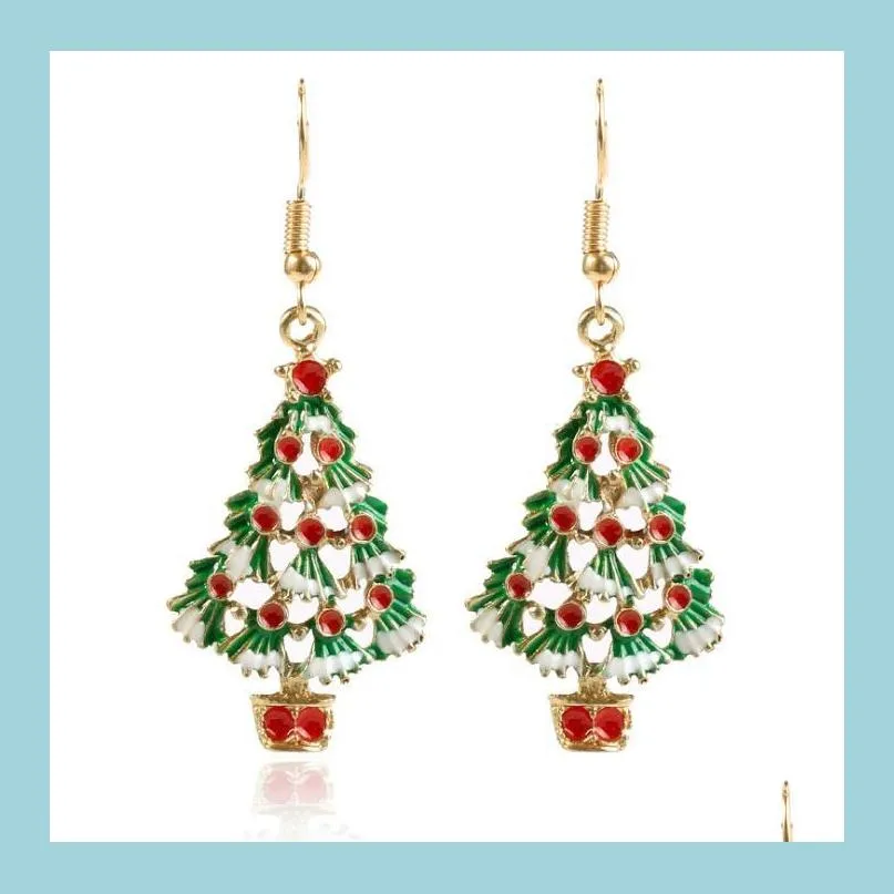 Dangle Chandelier Earring Necklace Christmas Decor Santa Claus Eardrop Pendant For Home Navidad Ornament Xmas Gift Gb1367 Drop Del Dhece