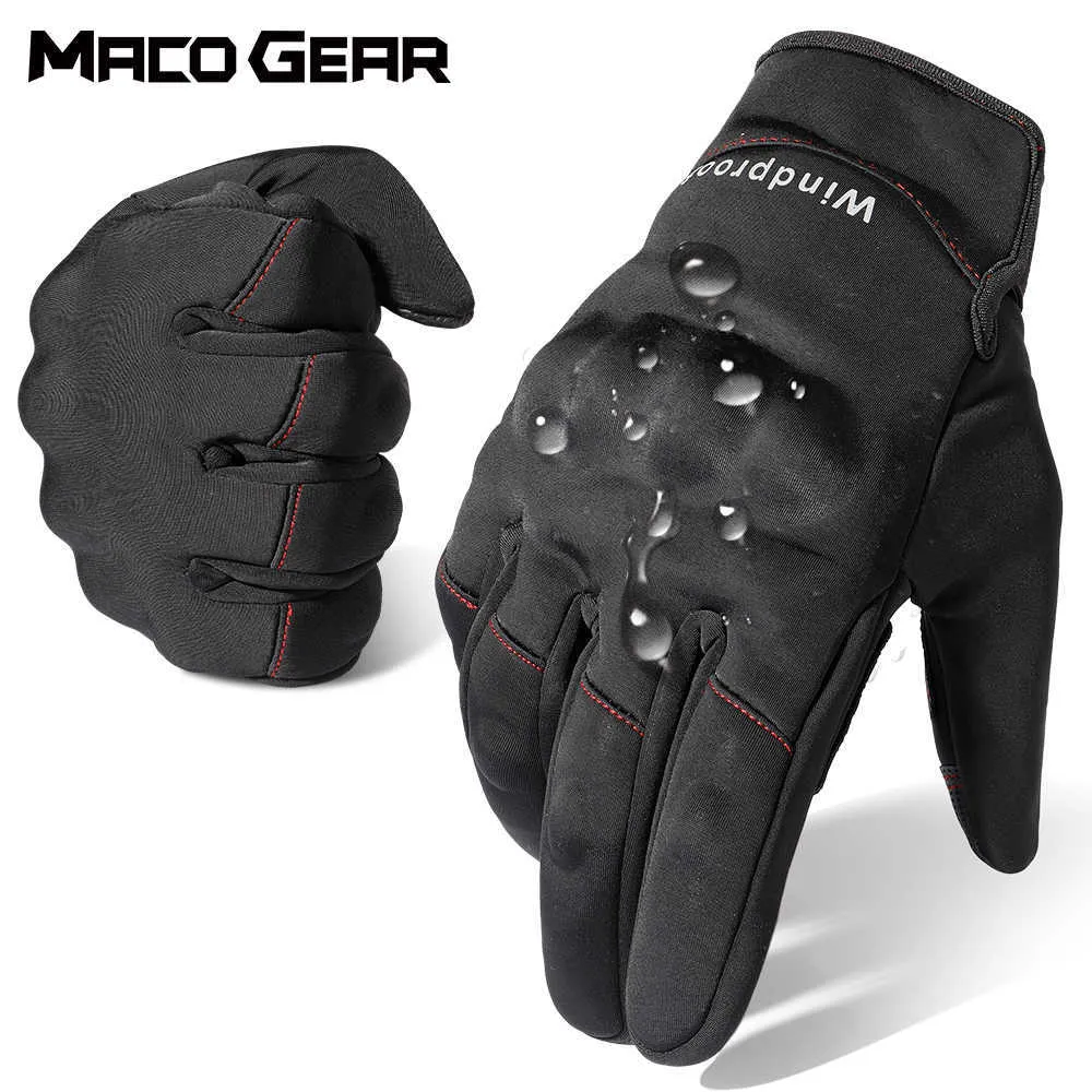 Guanti da sci Guanti invernali in pile Guanti da ciclismo Guanti impermeabili Sport Sci Arrampicata Escursionismo Caccia Full Finger Touch Screen Mitten Uomo Donna L221017