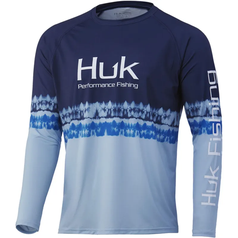 T Shirt Pêche T-shirt Pêche HUK Icon Crew - Manches Longues - Protection UPF 50+ - Homme Protection UV Sport