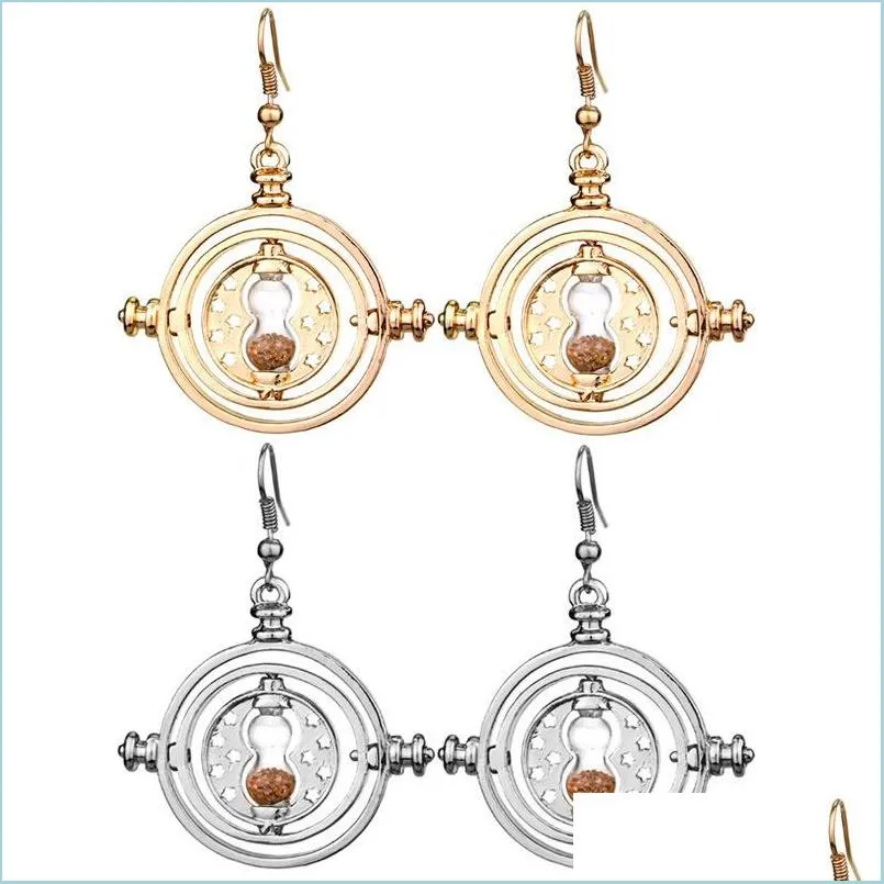 Dangle Chandelier Earring Hourglass Time Converter Timeturner Earrings Drop Delivery 2022 Jewelry Dhg5V