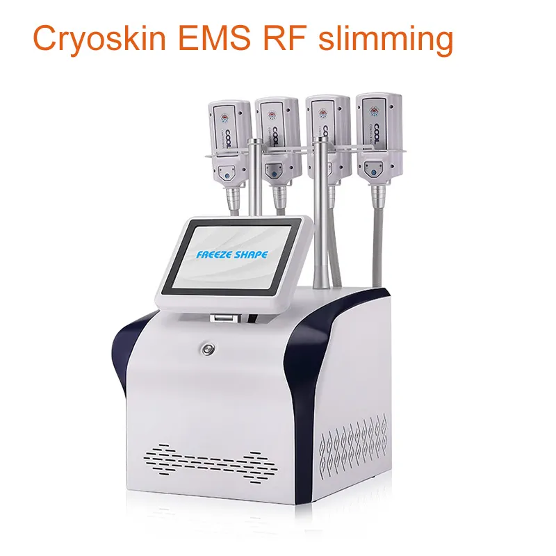 3 EN 1 nouvelle perte de graisse cryoskin amincissant la machine cryo ems RF 4 tampons équipement de beauté de congélation de graisse