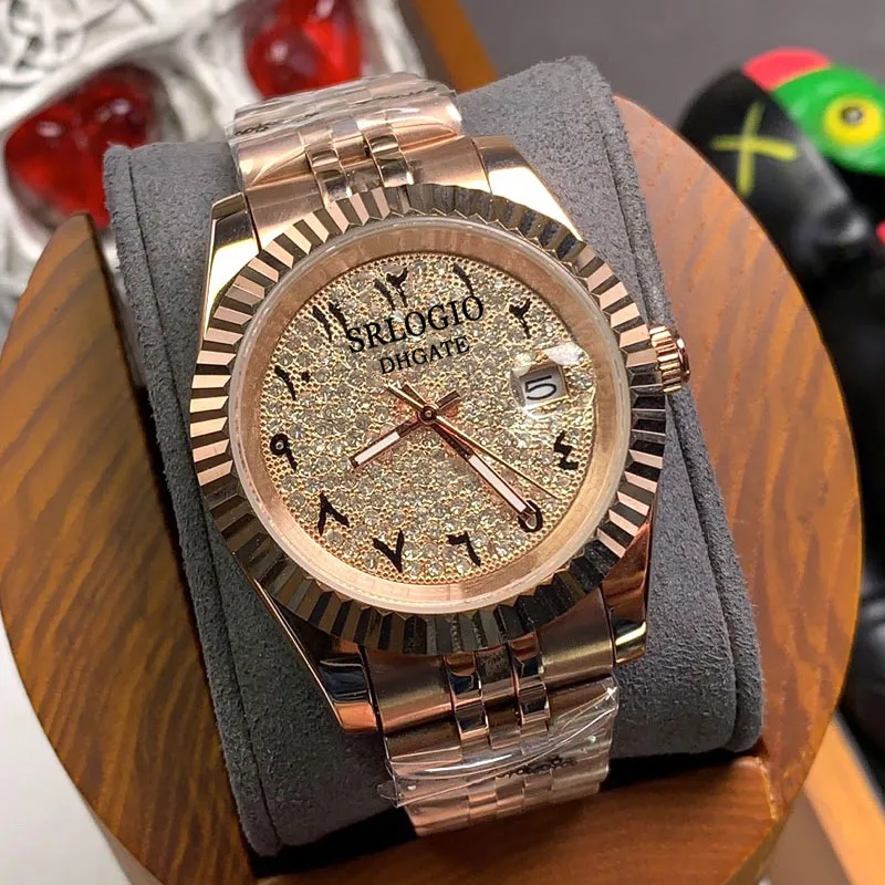 moissaniteWristwatches Montre-bracelet pour homme Mouvement automatique Saphir 40mm Stainls Steel Strap Fashion Montre-bracelet Diamond Bezel2023