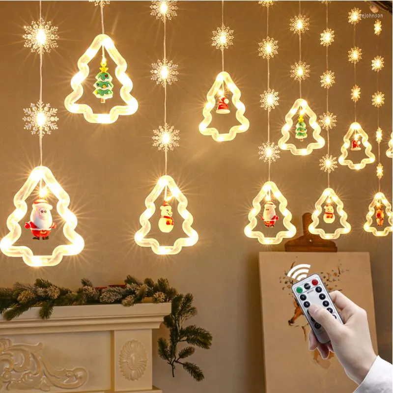 Saiten LED Weihnachtsgirlande Vorhang Licht USB/Batteriebetriebene Lichterkette Schlafzimmer Wohnzimmer Schaufenster Urlaub Party Dekor