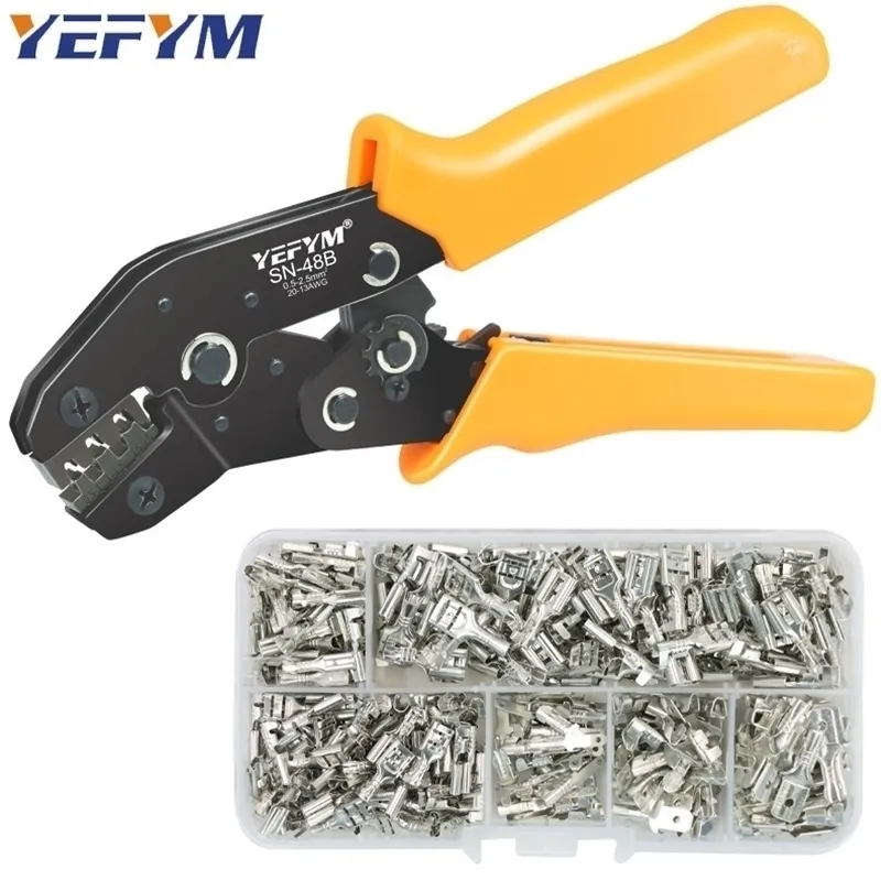 SN-48B crimping pliers 05-25mm YEFYM high precision jaw with TAB 28 48 63 car terminals sets wire electrical hand tools 220428