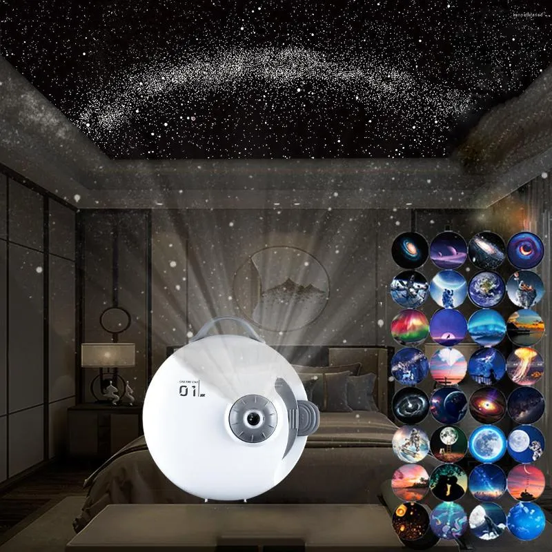 Light Lights Planetarium 32 in 1 Star Projector Galaxy Light Music Bluetooth Music Starry Sky Nightlights لزينة غرفة النوم