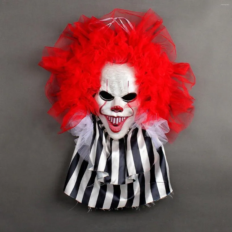 Decoratieve bloemen Halloween horror clown krans deur hangende decoratie ornament feest muur spook festival scene u5e1