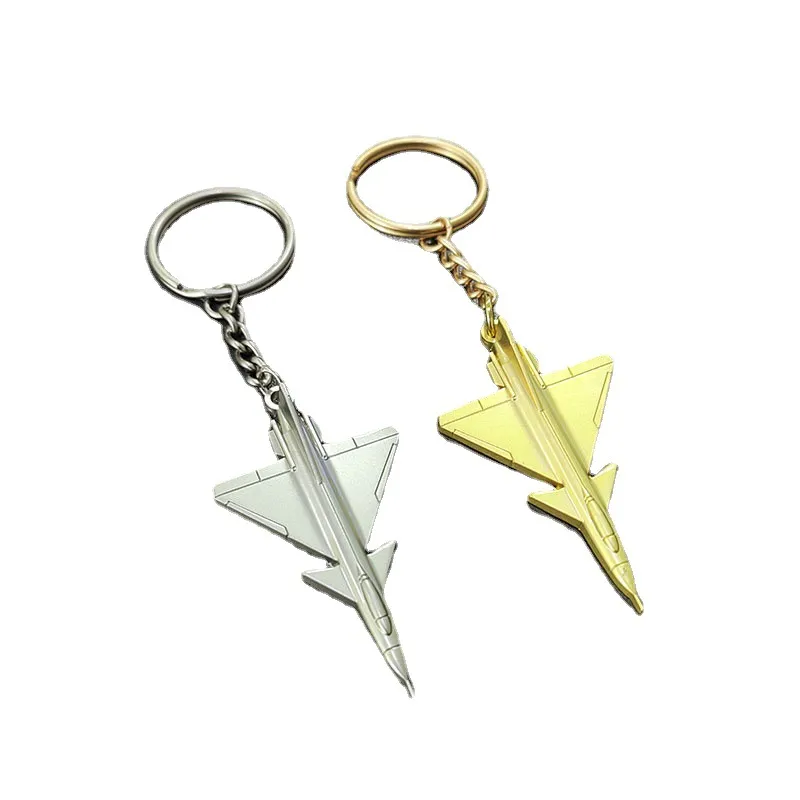 Aeronave estéreo Chaves de keychain de metal pendente de carros masculinos Chave -chave de chaveiro Promocional Presente promocional